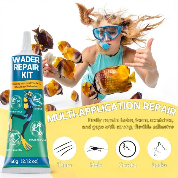 Bondtech Waterproof Adhesive Wader Repair Kit Flexible Seal-4