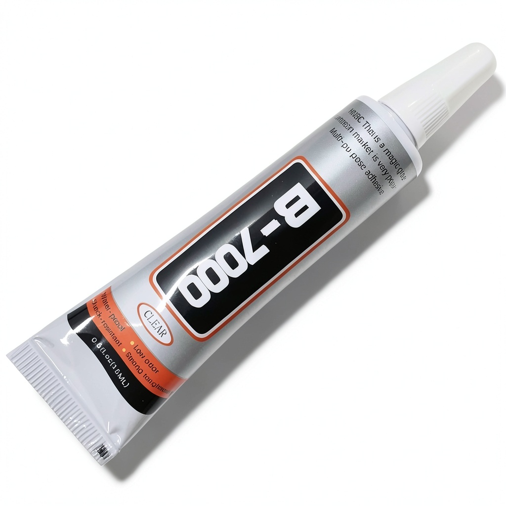 Applying B7000 glue to a jewelry piece