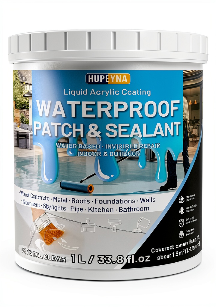 Applying transparent waterproof coating on a concrete wall