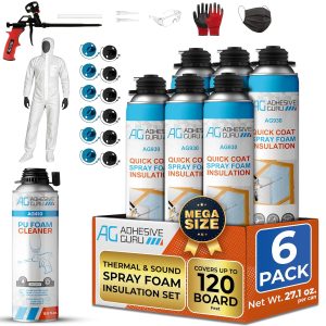 Adhesive Guru Spray Foam Insulation Kit Polyurethane DIY-0