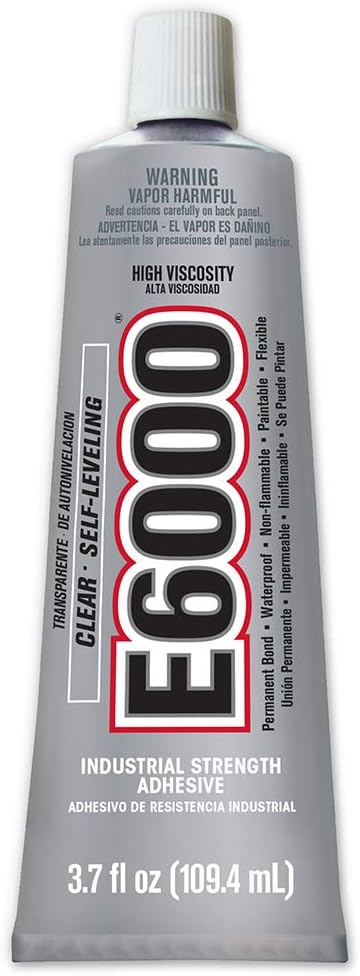 E6000 adhesive applied to craft materials