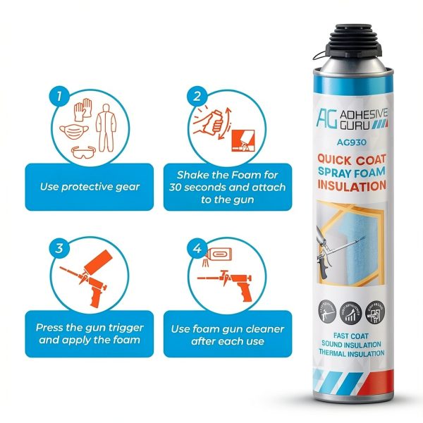 Adhesive Guru Spray Foam Insulation Polyurethane DIY Kit-5