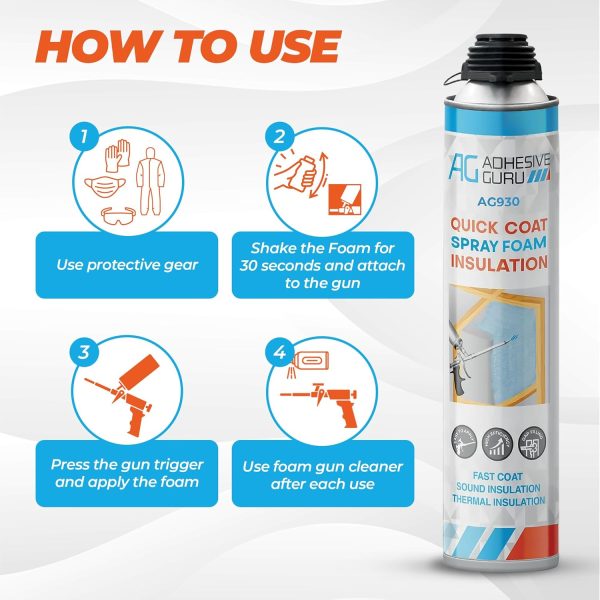 Adhesive Guru Spray Foam Insulation Kit Polyurethane DIY-7