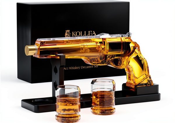 Whiskey Decanter Kollea Glass Gun Design for Men-0