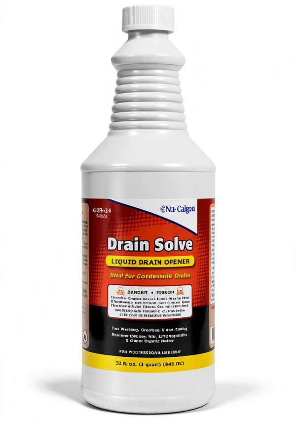 Drain Solve Nu-Calgon 4165-24 Drain Opener Non Fuming Septic Safe-0