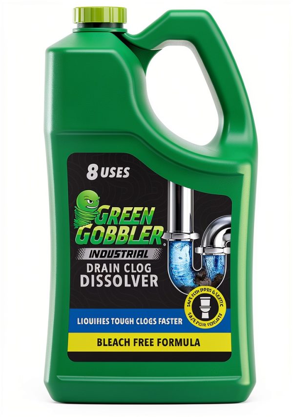 Drain Cleaner Green Gobbler 1 Gallon Gel Grease & Hair Clog Remover-0
